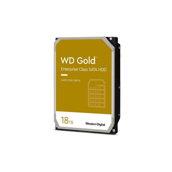 Western Digital WD181KRYZ "WD Gold Festplatte, 3,5"", SATA 6Gb/s, 18TB, 7200RPM, 512MB Cache, 24/7 Betrieb, R/V Sensor"
