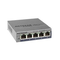 Netgear GS105E-200PES Smart Managed Pro PLUS Switch, 5 Gigabit Ports, Externes Netzteil, lüfterlos, L3