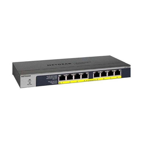 Netgear GS108PP-100EUS 8-Port Gigabit Ethernet PoE+ flex Unmanaged Switch