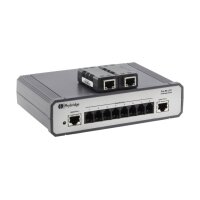 2N NVT Phybridge PL-08 switch with 2 adaptors - EU po PoLRE LPC Switch, 8 Port, 10 Mbit/s., 2x 10/100 Base Uplink, 2x Phylink Adapter, EU power cord