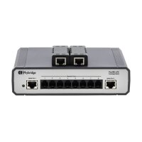 2N NVT Phybridge PL-08 switch with 2 adaptors - EU po PoLRE LPC Switch, 8 Port, 10 Mbit/s., 2x 10/100 Base Uplink, 2x Phylink Adapter, EU power cord