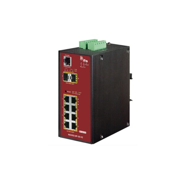 IFS NS3552-8P-2S-V2 Industrial Gigabit PoE+ Switch managed, 8x RJ45, 2x SFP