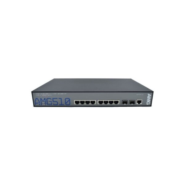 AMG Systems AMG510-8G-2S Managed Switch, 8 x GBT RJ45, 2 x 100/1000FX SFP Slots