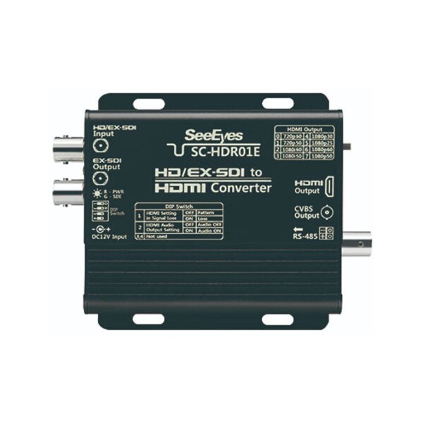 SeeEyes SC-HDR01E Medienkonverter, HD/EX-SDI nach HDMI, HDMI 1.3, Ex-SDI 1.0/2.0, Full HD 1,5/3G, 12VDC