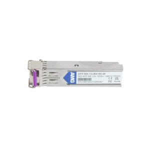 AMG Systems SFP-SM-1G-BX120-49 SFP, 1Gb/s, Einfaser, Singlemode, 120km Reichweite (Tx: 1490 nm, Rx: 1550nm), LC