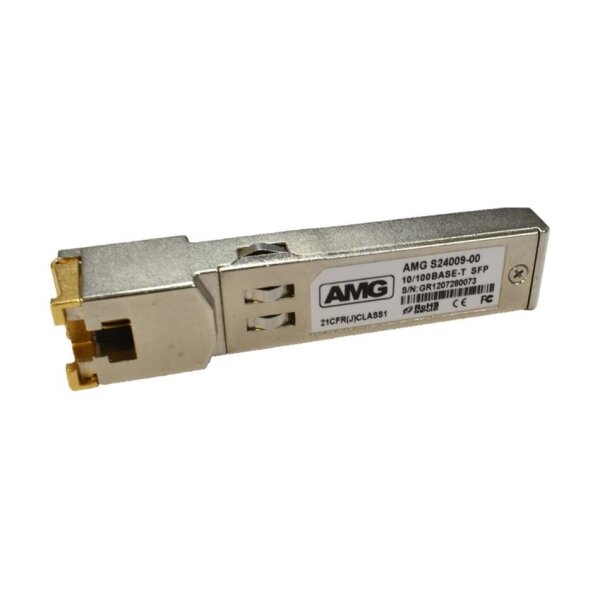 AMG Systems SFP-CU-100M Ethernet-SFP-Transceiver, 10/100 BASE-T, RJ45, 40°C bis +85°C Betriebstemperatur