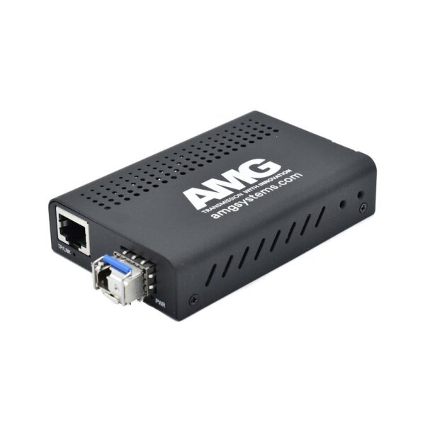 AMG Systems AMG210M-1F-1SM1A Medienkonverter, für 0°C bis 50°, 1 x 10/100BT RJ45, 1 x 100FX, MM, 1 Faser, A Typ