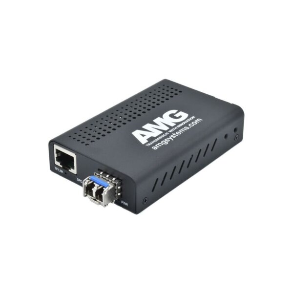 AMG Systems AMG210M-1G-1SS2 Medienkonverter, für 0°C bis 50°, 1 x 10/100/1000BT RJ45, 1 x GFX, SM, 2 Fasern