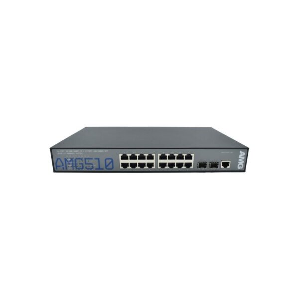 AMG Systems AMG510-16G-2S Managed Switch, 16 x 1GBT RJ45 , 2 x 100/1000FX SFP Slots