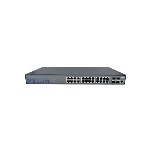 AMG Systems AMG510-24G-4XS Managed Switch, 24 x 1GBT RJ45 , 4 x 100/1000/10GFX SFP Slots