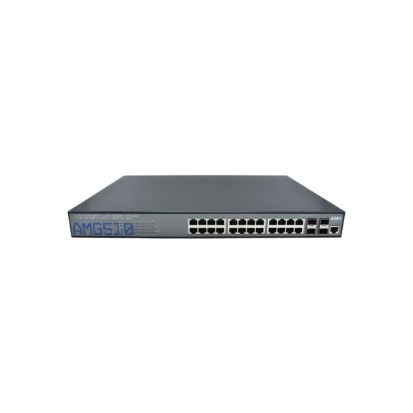 AMG Systems AMG510-22GAT-2CAT-2S-P460 Managed Switch, 22(24)x1GBT RJ45 mit 30W PoE, 460W Budget, 2x 1GFX SFP Slots