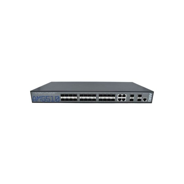 AMG Systems AMG510-4G-24S-4XS Managed Switch, 4 x 1GBT RJ45, 24 x 100/1000FX SFP Slots, 4 x 1G/10G SFP Slots