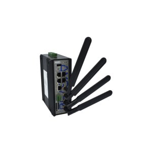 AMG Systems AMG750-1G-4GAT-1E4-P120 Industrieller Managed 4G Router, 5 x 10/100/1000BT, 4 x 30W PoE, WLAN, RS232/485