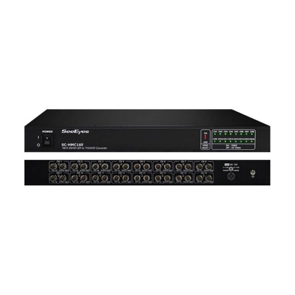 SeeEyes SC-HMC16E Signalwandler, HD-SDI, EX-SDI nach TVI, AHD, 16 Kanäle, 1920x1080, 230VAC