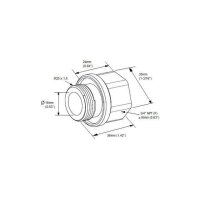 Bosch MIC-M25XNPT34 "Adapter, M25 auf 3/4"" NPT, für Bosch MIC, Edelstahl"