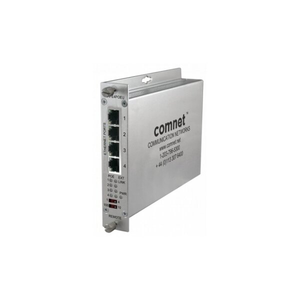 ComNet CLRFE4POEC REMOTE 4CH ETH OVR COAX W/PASS -THRU POE+