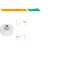 eneo AK-23 Kamera Anschlussbox für Deckenabhängung, IND-42M2808M0A, für Halter Dome-WB6/Dome-CH6