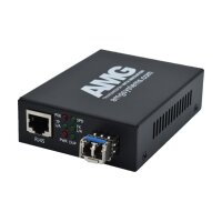 AMG Systems AMG210M-1FAT-1SS2-P30 PoE Medienkonverter, für 0°C bis 50°, 1 x 10/100BT RJ45, 1 x 100FX SM, 2 Fasern