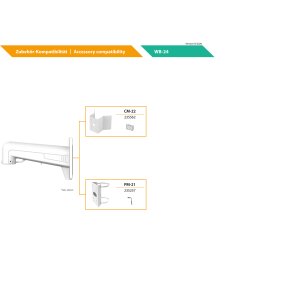 eneo WB-24 Wandhalter für Dual Kamera Anschlussbox AK-24
