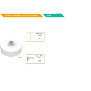 eneo AK-25 Kamera Anschlussbox für Deckenrohr DOME-CH6 und Wandhalter DOME-WB6