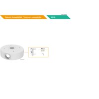eneo AK-26 Kamera Anschlussbox für Wand- und Deckenmontage, Fix Dome Kameras IN-Serie