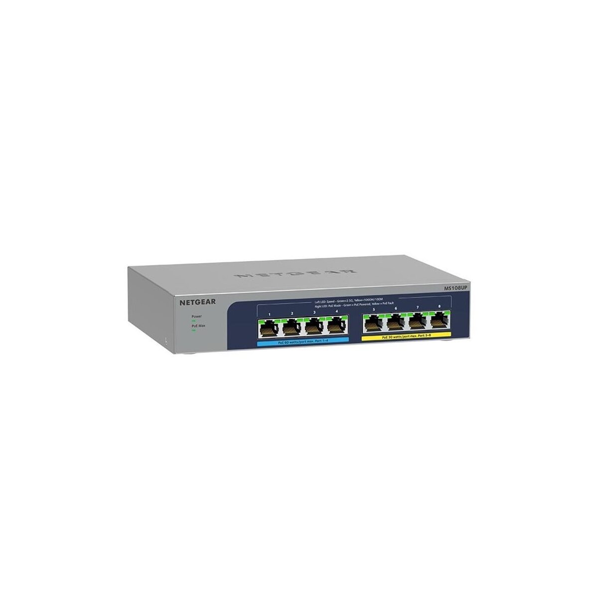 Netgear MS108UP-100EUS Unmanaged Switch, 4x 1Gbit (RJ45 PoE+