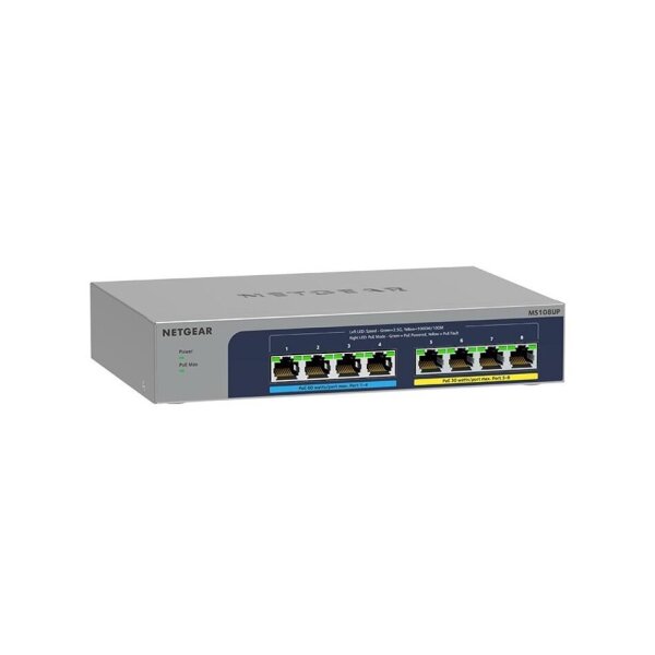 Netgear MS108UP-100EUS Unmanaged Switch, 4x 1Gbit (RJ45 PoE+), 4x 1GBit (RJ45 PoE++), 230W PoE++