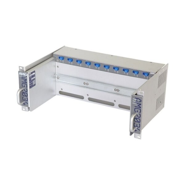 AMG Systems AMG2034-12-RP-AD "Baugruppenträger für AMG Hutschienengeräte, ausziehbar, 4HE, 19"", 90-264VAC IEC"