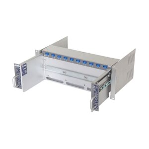 AMG Systems AMG2034-12-RP-DD "Baugruppenträger für AMG Hutschienengeräte, ausziehbar, 4HE, 19"", 2 x 12VDC"