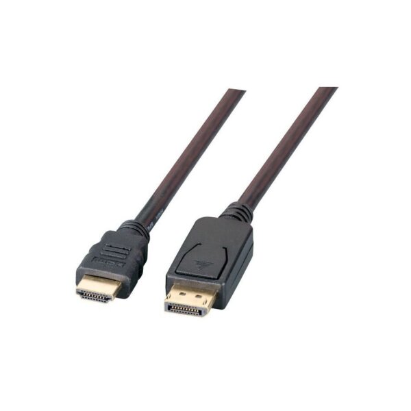 jetrics cable DP-HDMI-03M DisplayPort/HDMI Kabel, Full HD, A-A Stecker-Stecker, 3m, schwarz