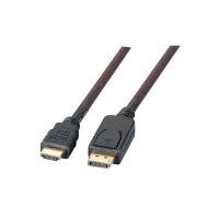 jetrics cable DP-HDMI-03M DisplayPort/HDMI Kabel, Full HD, A-A Stecker-Stecker, 3m, schwarz