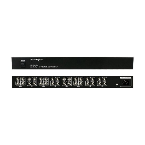 SeeEyes SC-MA8VDA AHD, TVI, CVI, SD/CVBS 8 In 24 Out Multi-Format Signalverteiler