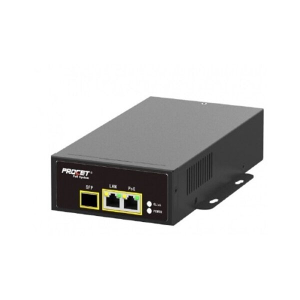 Hanwha Vision SPO-8315 HPoE Injector, 83W / 1.5A, 2 x RJ45 Ports, 1 x SFP Port 10/100/1000BASE-T RJ45