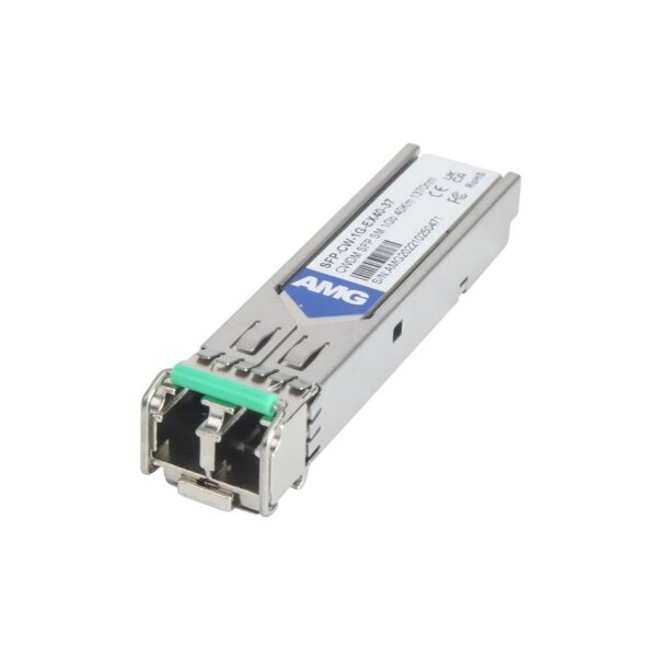 AMG Systems SFP-CW-1G-EX40-37 SFP, 1Gb/s, Doppelfaser, Singlemode, 40km Reichweite Tx/Rx: 1370nm, LC, DDM, DWDM