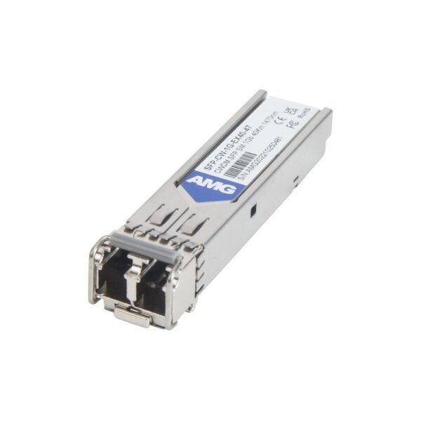 AMG Systems SFP-CW-1G-EX40-47 SFP, 1Gb/s, Doppelfaser, Singlemode, 40km Reichweite Tx/Rx: 1470nm, LC, DDM, DWDM