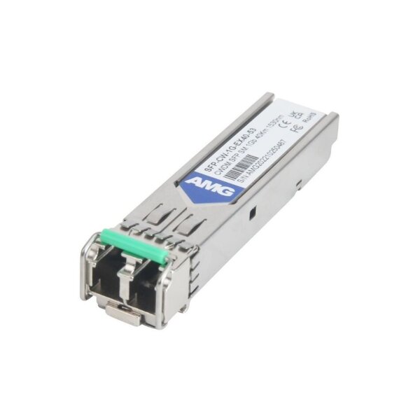 AMG Systems SFP-CW-1G-EX40-53 SFP, 1Gb/s, Doppelfaser, Singlemode, 40km Reichweite Tx/Rx: 1530nm, LC, DDM, DWDM