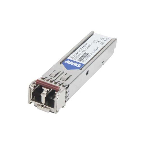 AMG Systems SFP-CW-1G-EX40-61 SFP, 1Gb/s, Doppelfaser, Singlemode, 40km Reichweite Tx/Rx: 1610nm, LC, DDM, DWDM