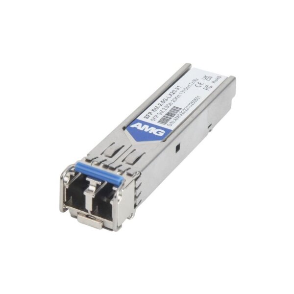 AMG Systems SFP-SM-2.5G-LX20-31 SFP, 2.5Gb/s, Doppelfaser, Singlemode, 20km Reichweite Tx/Rx: 1310nm, LC, DDM