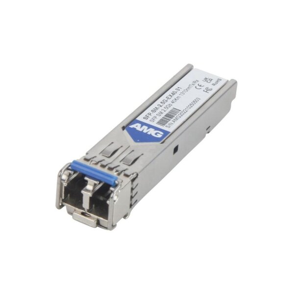 AMG Systems SFP-SM-2.5G-EX40-31 SFP, 2.5Gb/s, Doppelfaser, Singlemode, 40km Reichweite Tx/Rx: 1310nm, LC, DDM