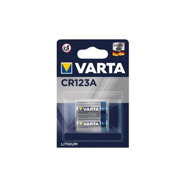 jetrics battery CR123A VARTA Batterie Professionell CR123A 2er Blister, 3,0V
