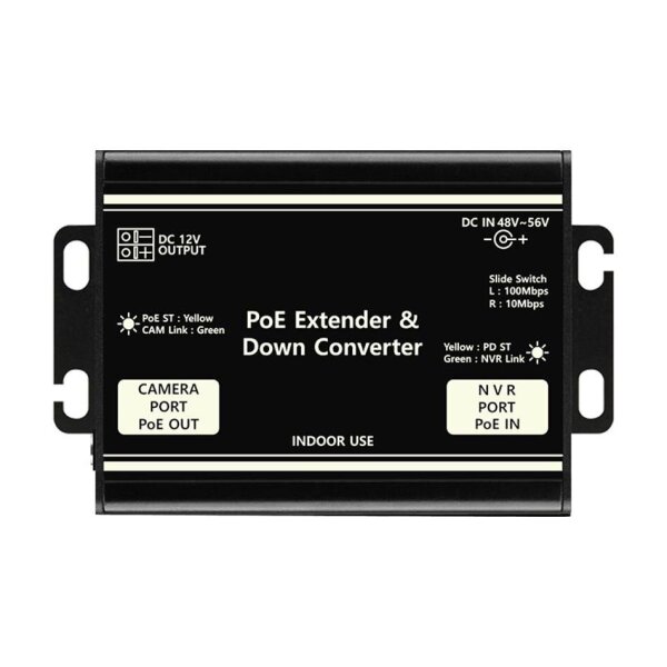 SeeEyes SC-IPH3002DC PoE und Ethernet Extender, Splitter Funktionen (DC 12V), Reichweite 250m