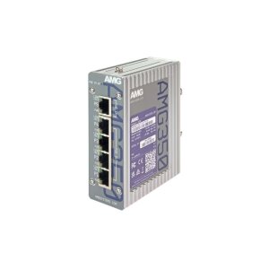 AMG Systems AMG350-4GAT-1G-P75-PD Industrieller 5 Port Unmanaged Switch, 5 x 10/100/1000 RJ45, 15/30W PoE (75W Max)