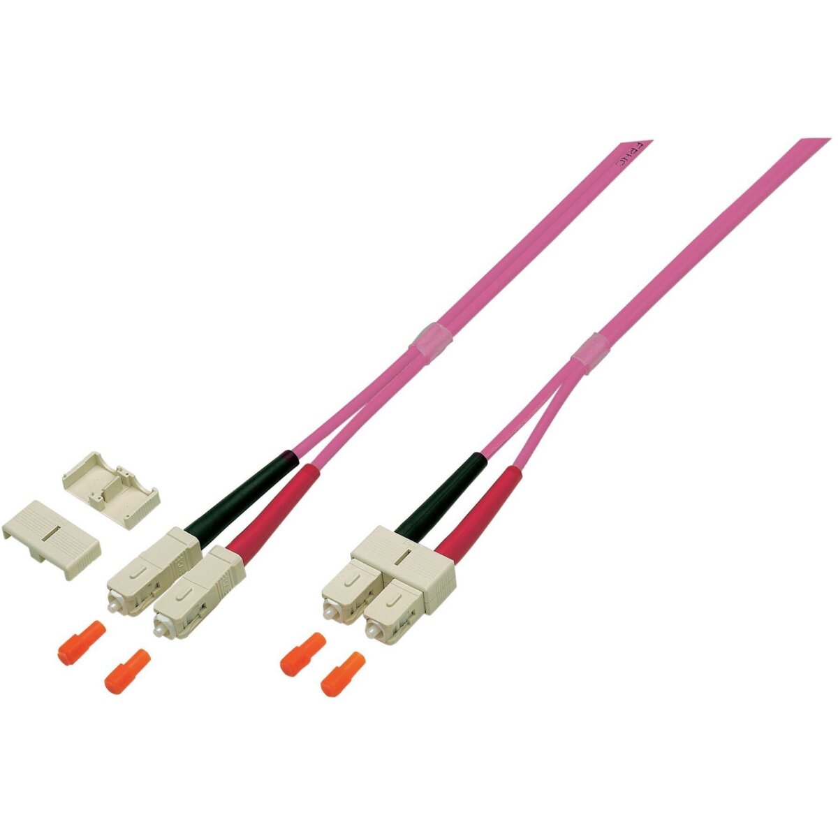 jetrics fiber SC-SC-OM4-2 LWL Patchkabel, Duplex Jumper, SC-