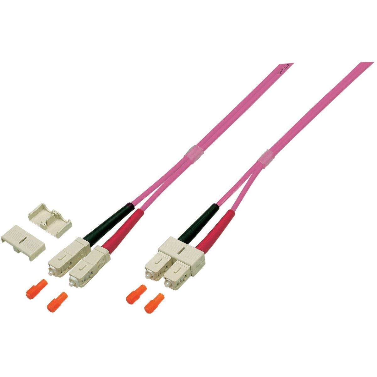 jetrics fiber SC-SC-OM4-10 LWL Patchkabel, Duplex Jumper, SC