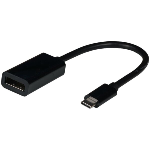 jetrics cable USBC-DP-Adapter USB Typ-C - DP1.4 Adapter, USB Typ C Stecker - DP Buchse 8K60Hz, schwarz