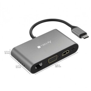 jetrics signal USBC-Dock USB Typ-C Docking Station auf 2x USB3.0, HDMI, VGA, RJ45, USB Typ-C, SD-Slot