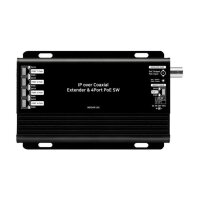 SeeEyes SC-IPT3004P 4-Port PoE Switch und Ethernet Extender, 4-In-1-Out, 100Mbps full duplex, PoE++ 60W, 48 VDC