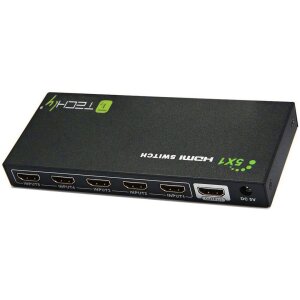 jetrics signal HDMI-1-5 Switch HDMI Switch 4K, UHD, 3D 5 Wege, bis zu 5 x HDMI auf einen Monitor