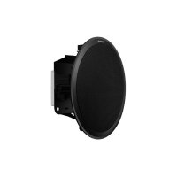 Hanwha Vision SPA-C100B IP Deckeneinbaulautsprecher, unterstützt PoE und PoE+, Farbe Schwarz