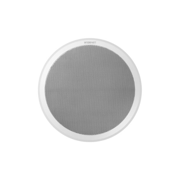 Hanwha Vision SPA-C100W IP Deckeneinbaulautsprecher, unterstützt PoE und PoE+, Farbe Weiß